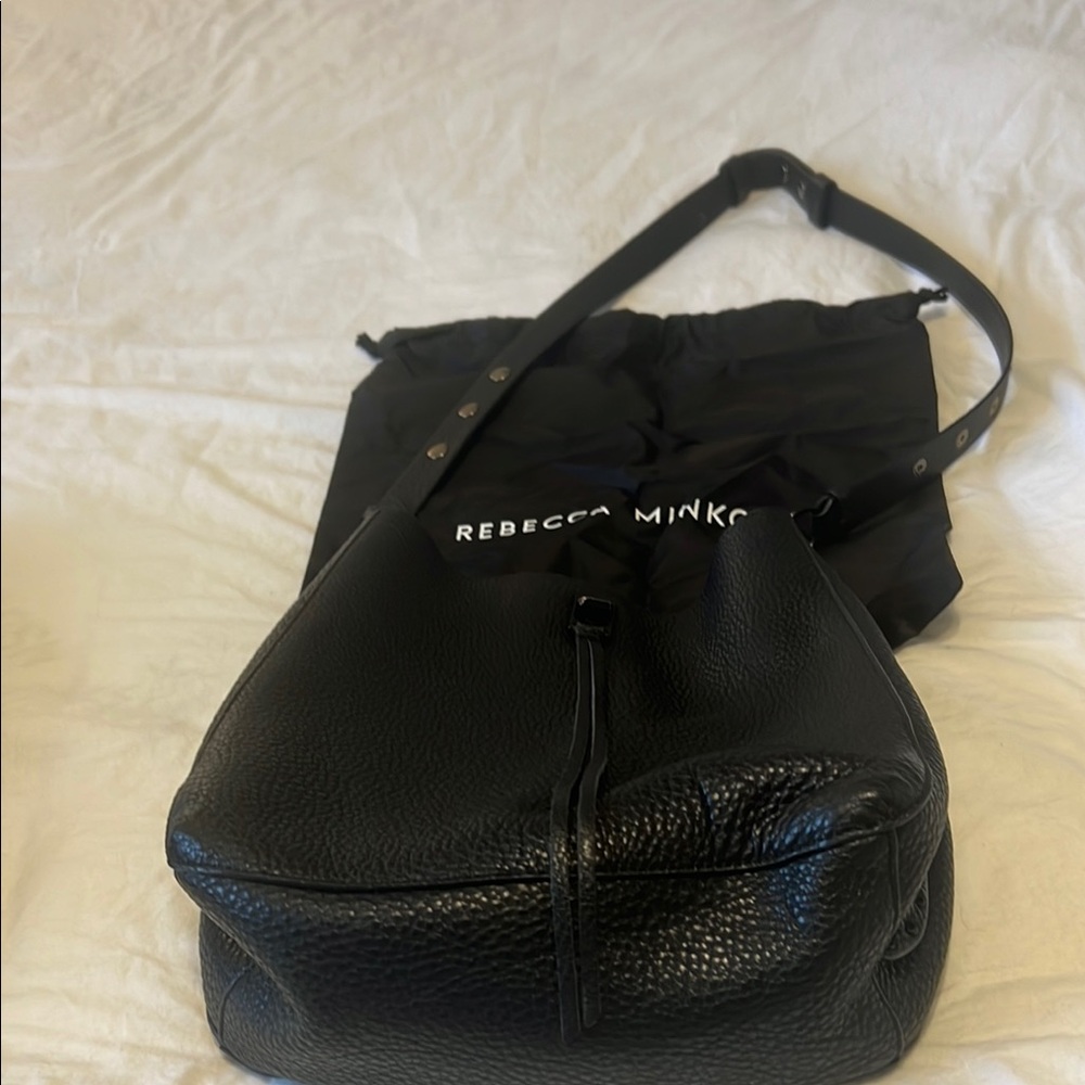 Rebecca Minkoff Black Textured Leather Shoulder Bag